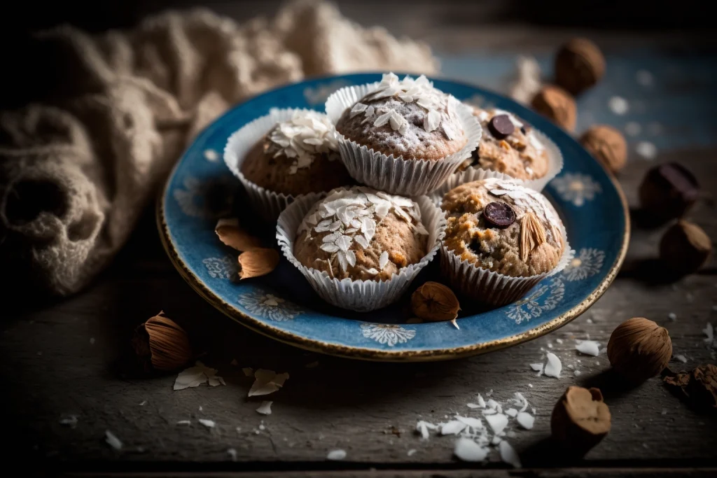 muffins baked with low carb flour for keto diet