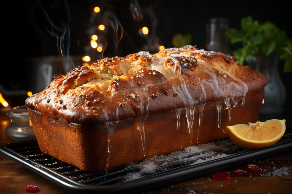 steaming hot keto banana bread