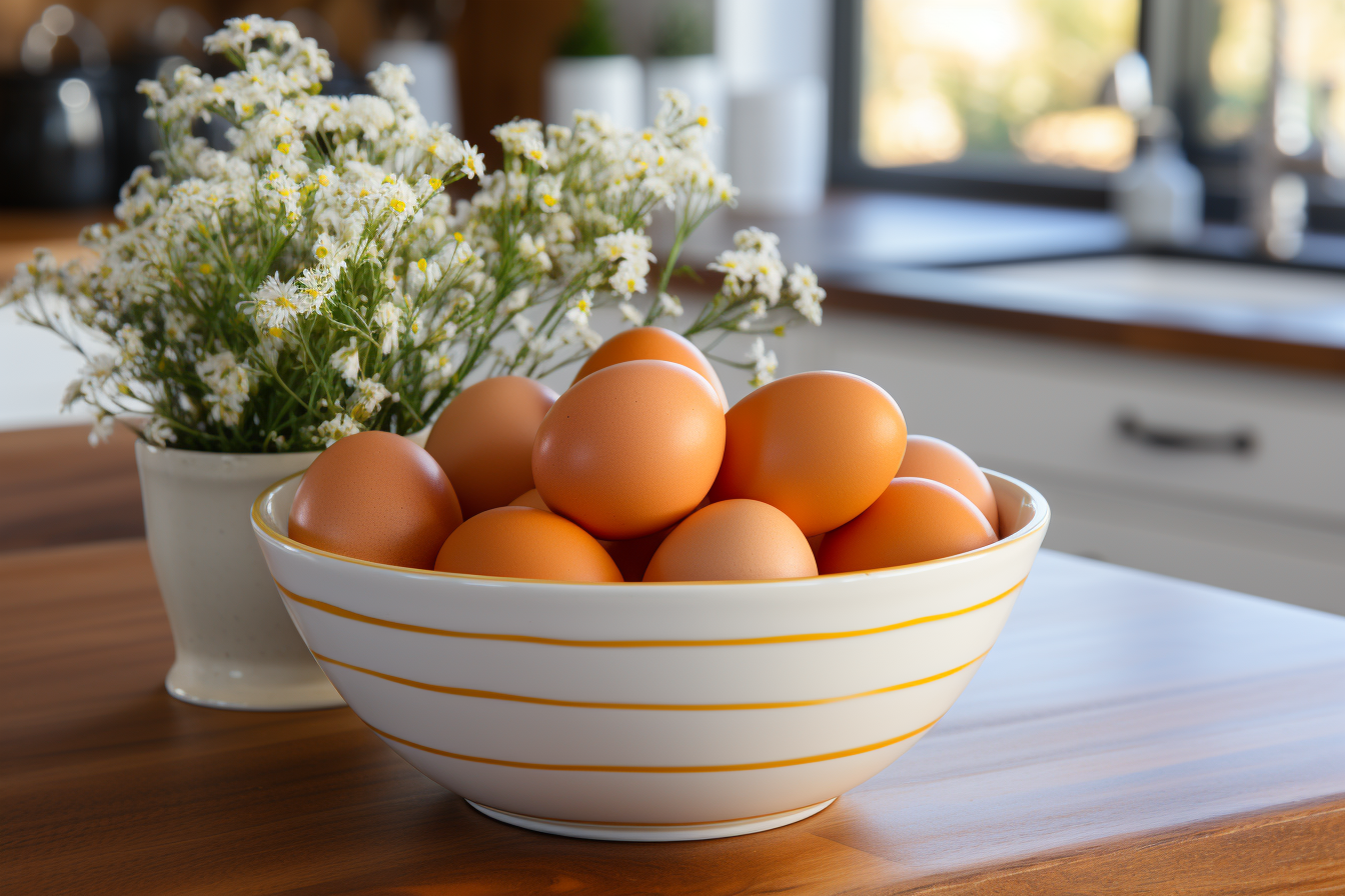 bowl of eggs for baking keto banana bread