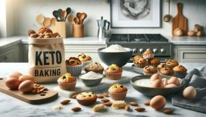image of keto friendly baked goods on a kitchen counter