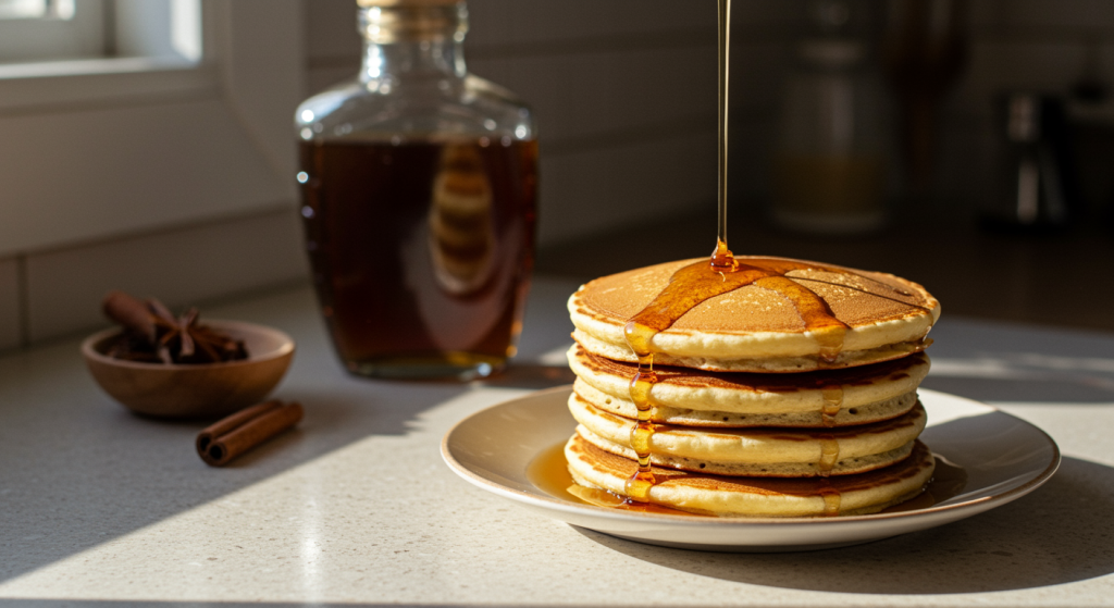 coconut flour pancakes with sugar free syrup